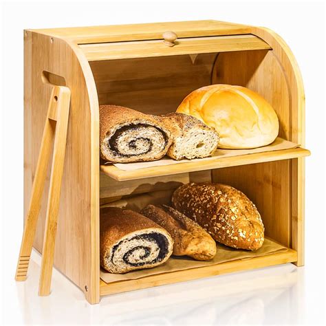 The bread box - Oct 3, 2014 · LOHASOK Bread Box for Kitchen Countertop Large Bread Box Farmhouse Bread Container Bread Storage with Window Bread Holder Black 4.4 out of 5 stars 290 2 offers from $32.66 